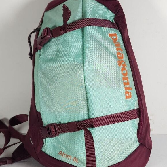 Patagonia Atom 8L Purpl Blue Hiking Sling Shoulder Snap Crossbody Backpack Bag - Picture 2 of 12